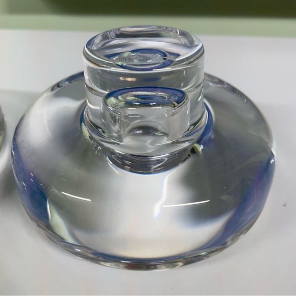 SOLD 2 Dansk Jens Quistgaard Mushroom Votive Candle Holders Lead Crystal Glass - Picture 8 of 13